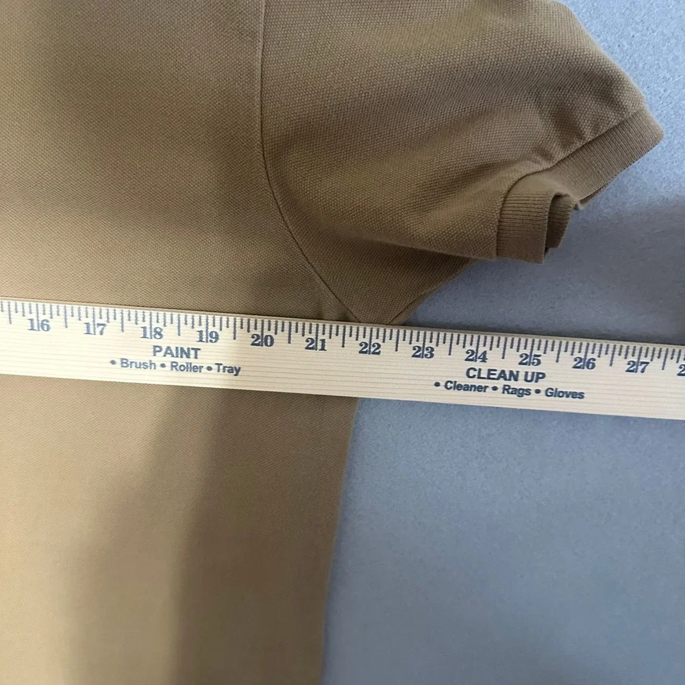 Polo Ralph Lauren Mens XL Custom Fit Short Sleeve Pique Polo‎ Shirt Tan Khaki